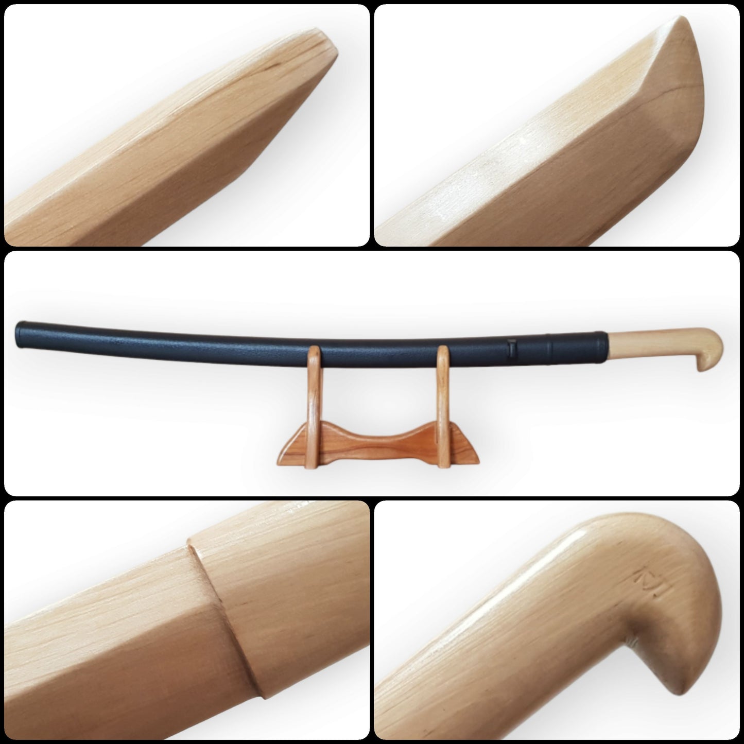 Wooden caucasian checker 93 cm (36.6") with plastic saya - Hornbeam wood