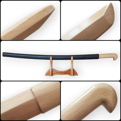 Wooden caucasian checker 93 cm (36.6") with plastic saya - Hornbeam wood