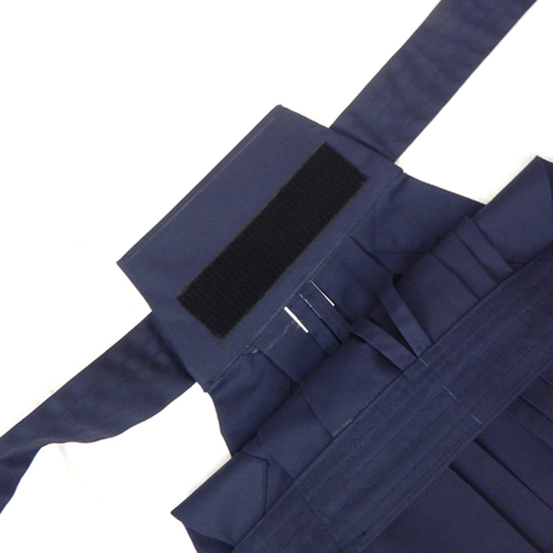 Japanese Hakama with Hook and Loop Fastener - Budo - Aikido - Kendo (Navy blue)