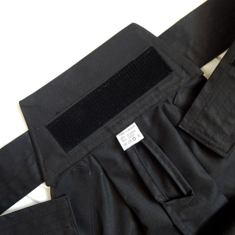 Japanese Hakama with Hook and Loop Fastener - Budo - Aikido - Kendo (Black)