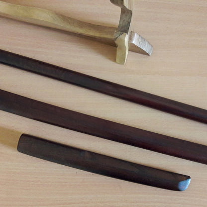 A set of wooden weapons for aikido - Bokken Daito 102 cm (40.1"), jo 128 cm (50.4"), tanto - European Ash
