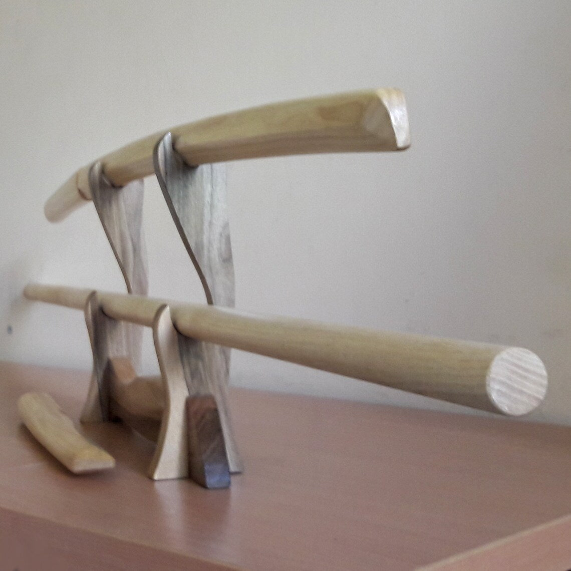 A set of wooden weapons for aikido - Bokken Daito 102 cm (40.1"), jo 128 cm (50.4"), tanto - European Ash