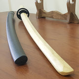 Дерев'яний бокен Дайто 102 см (40,1") з візерунковою гумовою цубою та куполом, пластикова сая для іайдо - європейський граб