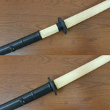Wooden bokken Daito 102 cm (40.1") with patterned rubber tsuba and dome, plastic saya for Iaido - European Hornbeam