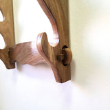 Wooden Wall Mounted Sword Katana Bokken Holder - Natural Wood Weapon Display Holder - 5 layers