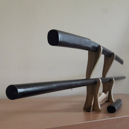 A set of wooden weapons for aikido - Bokken Daito 102 cm (40.1"), jo 128 cm (50.4"), tanto - Robinia wood