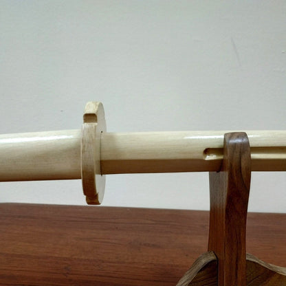 Japanese Bokken Daito 102 (40.1") with groove and tsuba - Aikido,Kendo - European Hornbeam