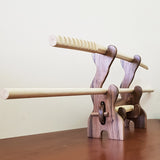 Exclusive Stand Holder for bokken katana iaito jo with a place for tanto (Walnut)