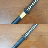 Wooden bokken Daito 102 cm (40.1") with groove, patterned rubber tsuba and dome, saya, tsukamaki for Aikido and Kendo - Robinia Wood