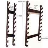The Wall Stand for Weapons - Sword, Bokken, Staff - 10 Layer - Natural Wood (Ash)