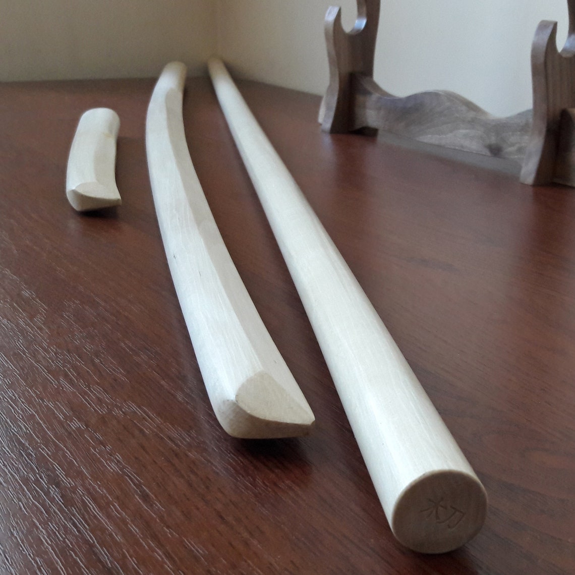 A Set of Wooden Weapons for Aikido Bokken Daito-ryu, Jo, Tanto From Ash and  a Bag for Carrying and Storage. -  Hong Kong
