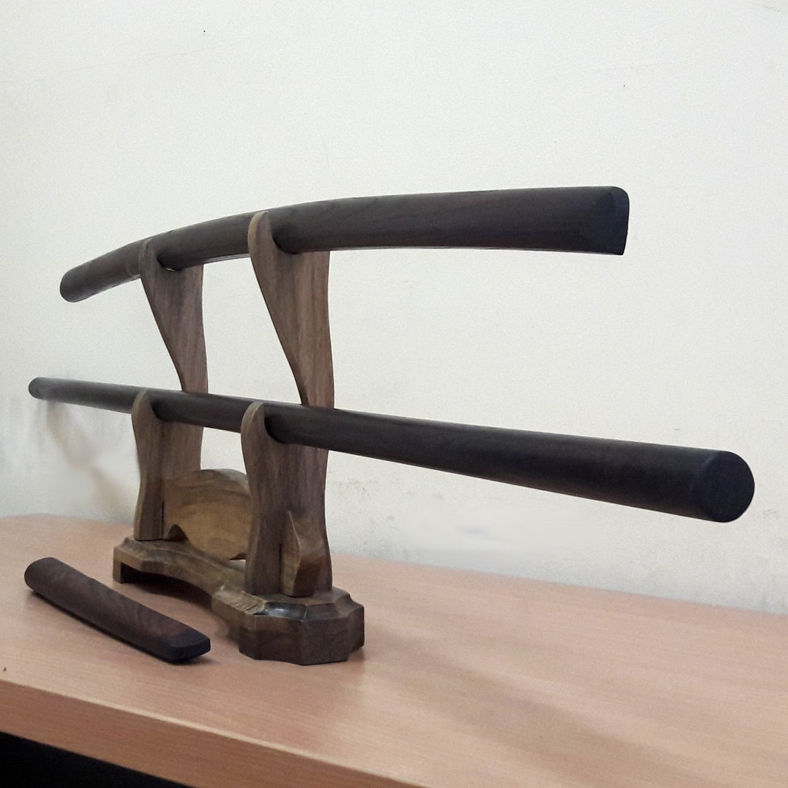 A set of wooden weapons for aikido - Bokken Bokuto 102 cm (40.1"), jo 128 cm (50.4"), tanto - European Ash