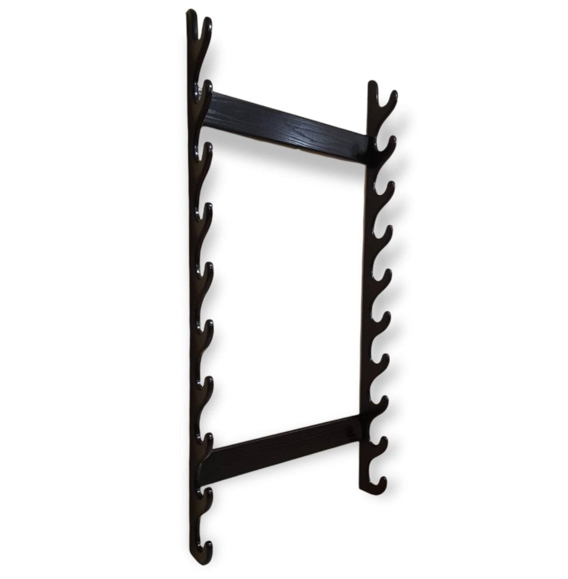 The Wall Stand for Weapons - Sword, Bokken, Staff - 10 Layer - Natural Wood (Ash)