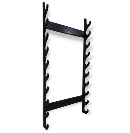 The Wall Stand for Weapons - Sword, Bokken, Staff - 10 Layer - Natural Wood (Ash)