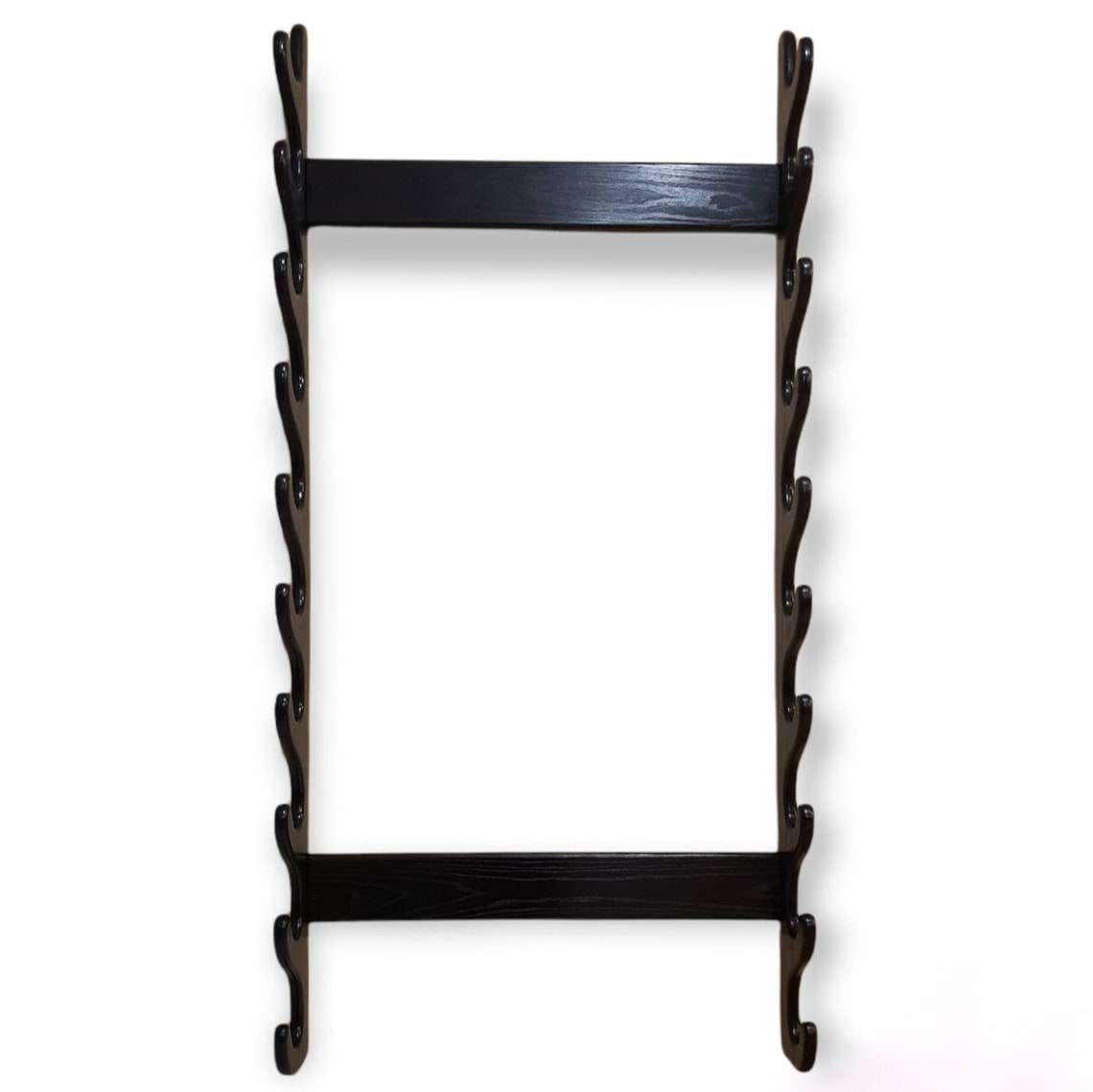 The Wall Stand for Weapons - Sword, Bokken, Staff - 10 Layer - Natural Wood (Ash)