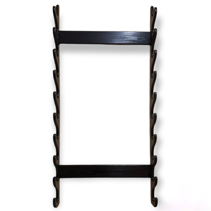 The Wall Stand for Weapons - Sword, Bokken, Staff - 10 Layer - Natural Wood (Ash)