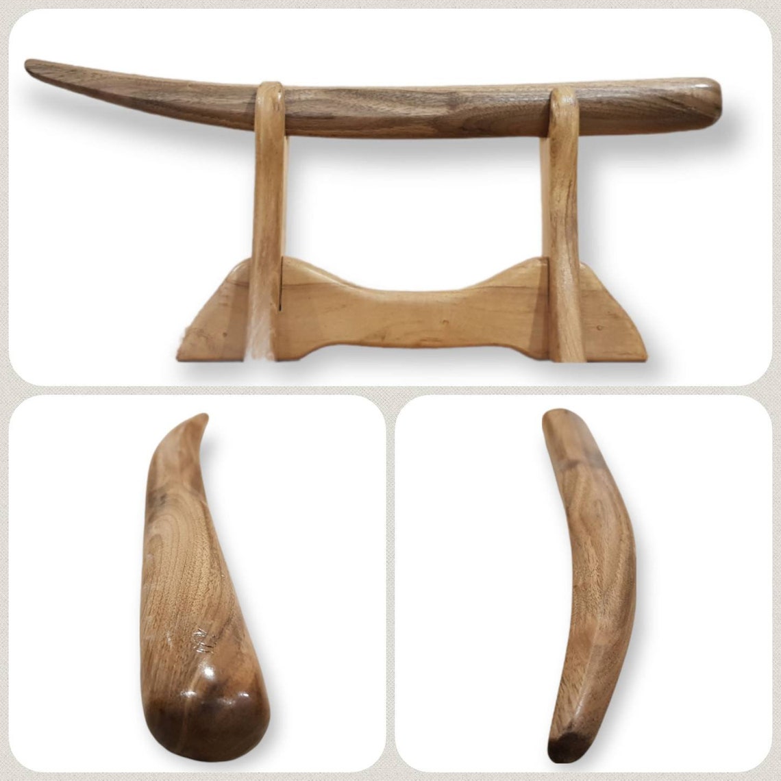 Wooden knife shobu-zukuri tanto - Walnut