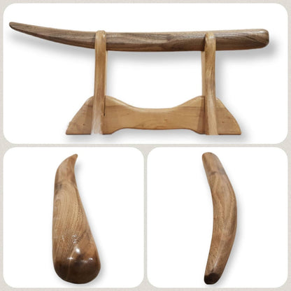 Wooden knife shobu-zukuri tanto - Walnut