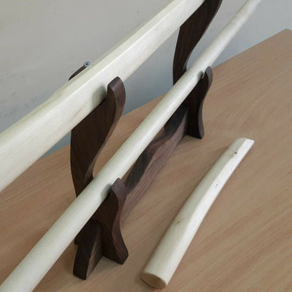 Set of wooden weapons for children Bokken 75 cm (29.5"), Jo 108 cm (42.5"), Tanto 29 cm (11.4") - European Hornbeam