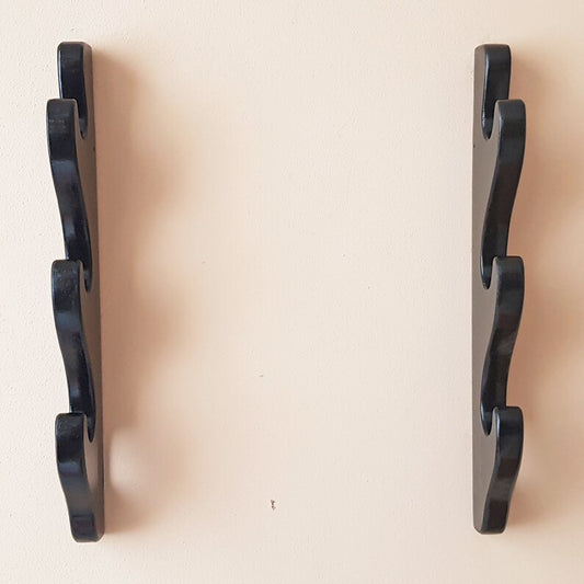 Wooden Wall Mounted Sword Katana Bokken Holder - 3 Layers - Ash Wood