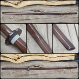 Дерев'яний довгий китайський дворучний меч для ушу Мяо Дао 150 см (59") - грабове дерево