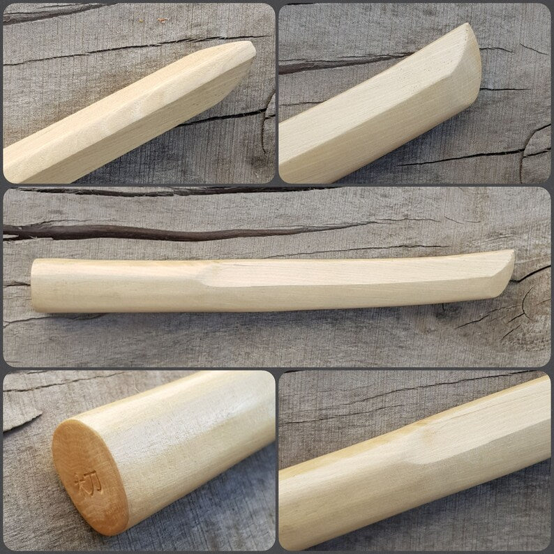 Wooden knife tanto - European Hornbeam