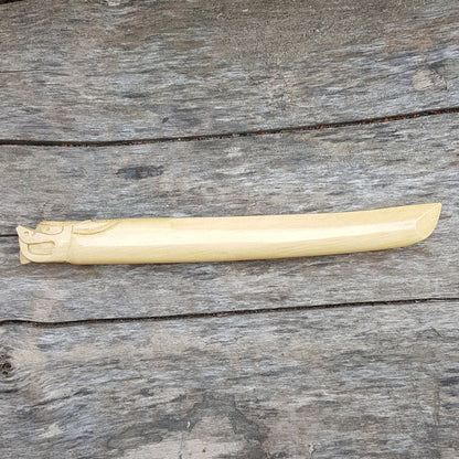 Wooden knife tanto Deluxe Dragon - European Hornbeam