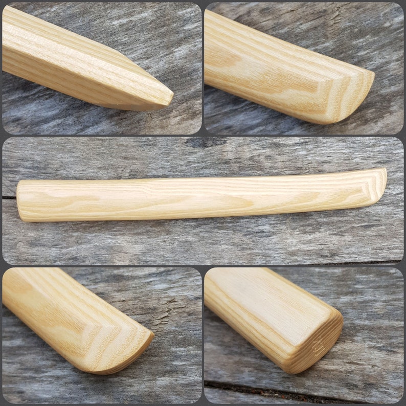 Wooden knife tanto - European Ash