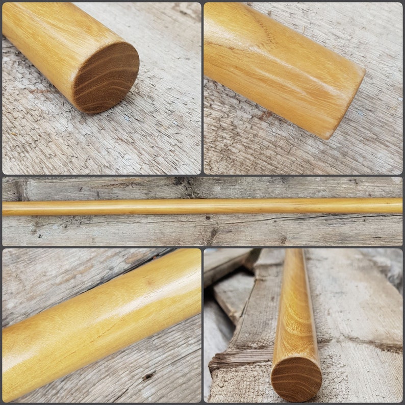 Weighted Bo Long Pole Length 182 cm (71.7") /Diameter 35 mm (1.38")- Robinia (White acacia)