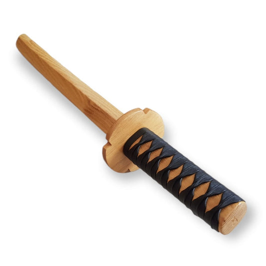 Kodachi short Japanese sword bokken with tsuba and tsukamaki 54.5 cm (21,2") - European Ash