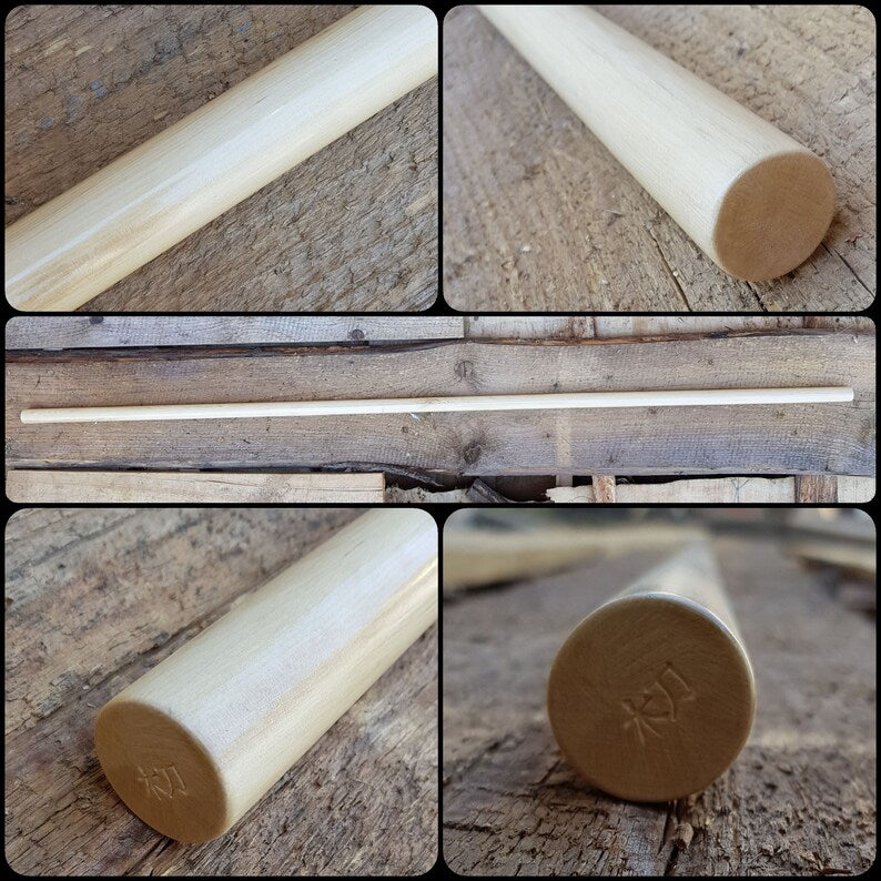 Wooden Bo long pole stick 182 cm (71,7")/Diameter 30 mm(1.18") - European Hornbeam