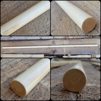 Wooden Bo long pole stick 182 cm (71,7")/Diameter 30 mm(1.18") - European Hornbeam