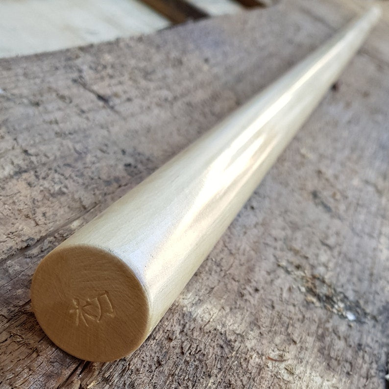 Wooden Bo long pole stick 182 cm (71,7")/Diameter 30 mm(1.18") - European Hornbeam