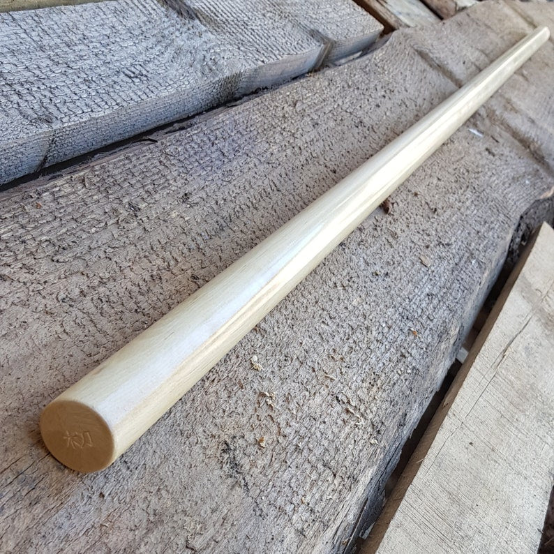 Wooden Bo long pole stick 182 cm (71,7")/Diameter 30 mm(1.18") - European Hornbeam