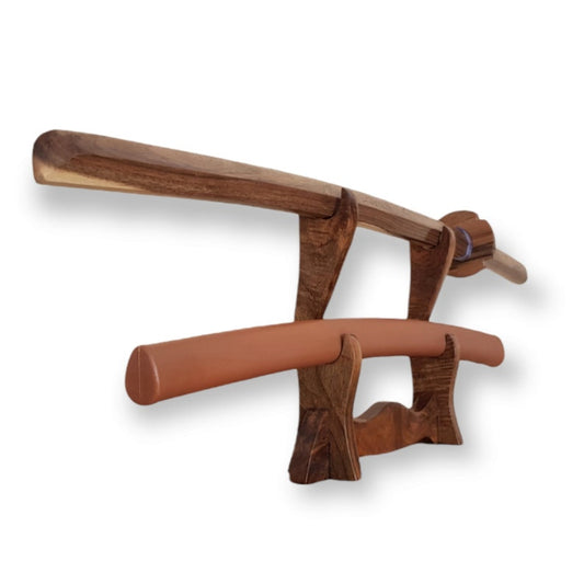 Wooden bokken Daito with tsuba, plastic saya for Iaido - Walnut