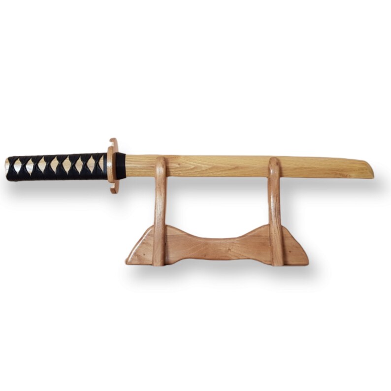 Kodachi short Japanese sword bokken with tsuba and tsukamaki 54.5 cm (21,2") - European Ash