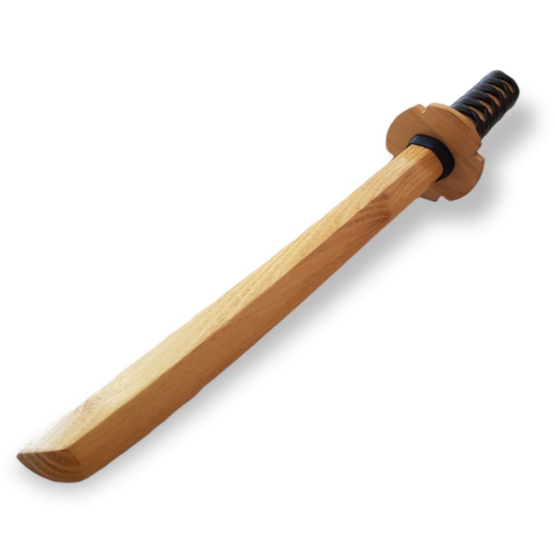 Kodachi short Japanese sword bokken with tsuba and tsukamaki 54.5 cm (21,2") - European Ash