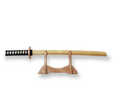 Wakizashi Japanese Small Wooden Sword with tsuba and tsukamaki 68 cm (27") - European Ash