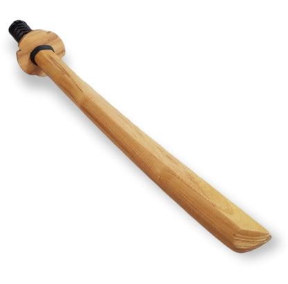 Wakizashi Japanese Small Wooden Sword with tsuba and tsukamaki 68 cm (27") - European Ash