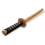Wakizashi Japanese Small Wooden Sword with tsuba and tsukamaki 68 cm (27") - European Ash