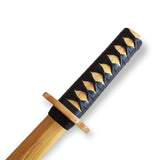 Японський малий дерев'яний меч Wakizashi з цуба і цукамакі 68 см (27") - європейський ясен