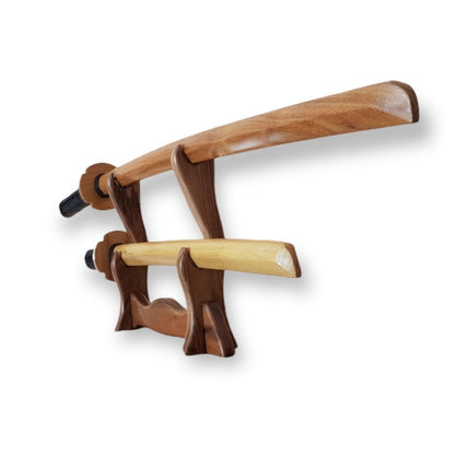 Wooden bokken Bokuto 102 cm (40.1") and Wooden Small Sword Wakizashi 68 cm (27") with tsuba and tsukamaki - European Ash