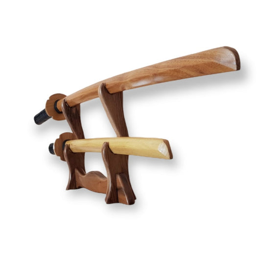 Wooden bokken Bokuto 102 cm (40.1") and Wooden Small Sword Wakizashi 68 cm (27") with tsuba and tsukamaki - European Ash