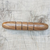 Дерев'яна масажна тренувальна паличка yawara з овальними кінцями - Горіх