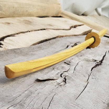 Japanese Bokken Daito 102 (40.1") with groove and tsuba - Aikido,Kendo - Robinia wood