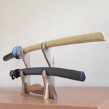 Wooden bokken Daito 102 cm (40.1") with tsuba, plastic saya and tsukamaki - for Aikido and Iaido - European Ash