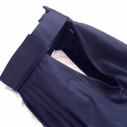 Japanese Hakama with Hook and Loop Fastener - Budo - Aikido - Kendo (Navy blue)
