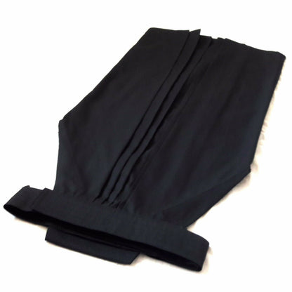 Japanese Hakama with Hook and Loop Fastener - Budo - Aikido - Kendo (Black)