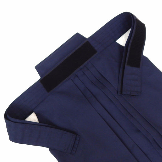 Japanese Hakama with Hook and Loop Fastener - Budo - Aikido - Kendo (Navy blue)