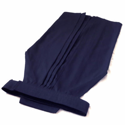 Japanese Hakama with Hook and Loop Fastener - Budo - Aikido - Kendo (Navy blue)